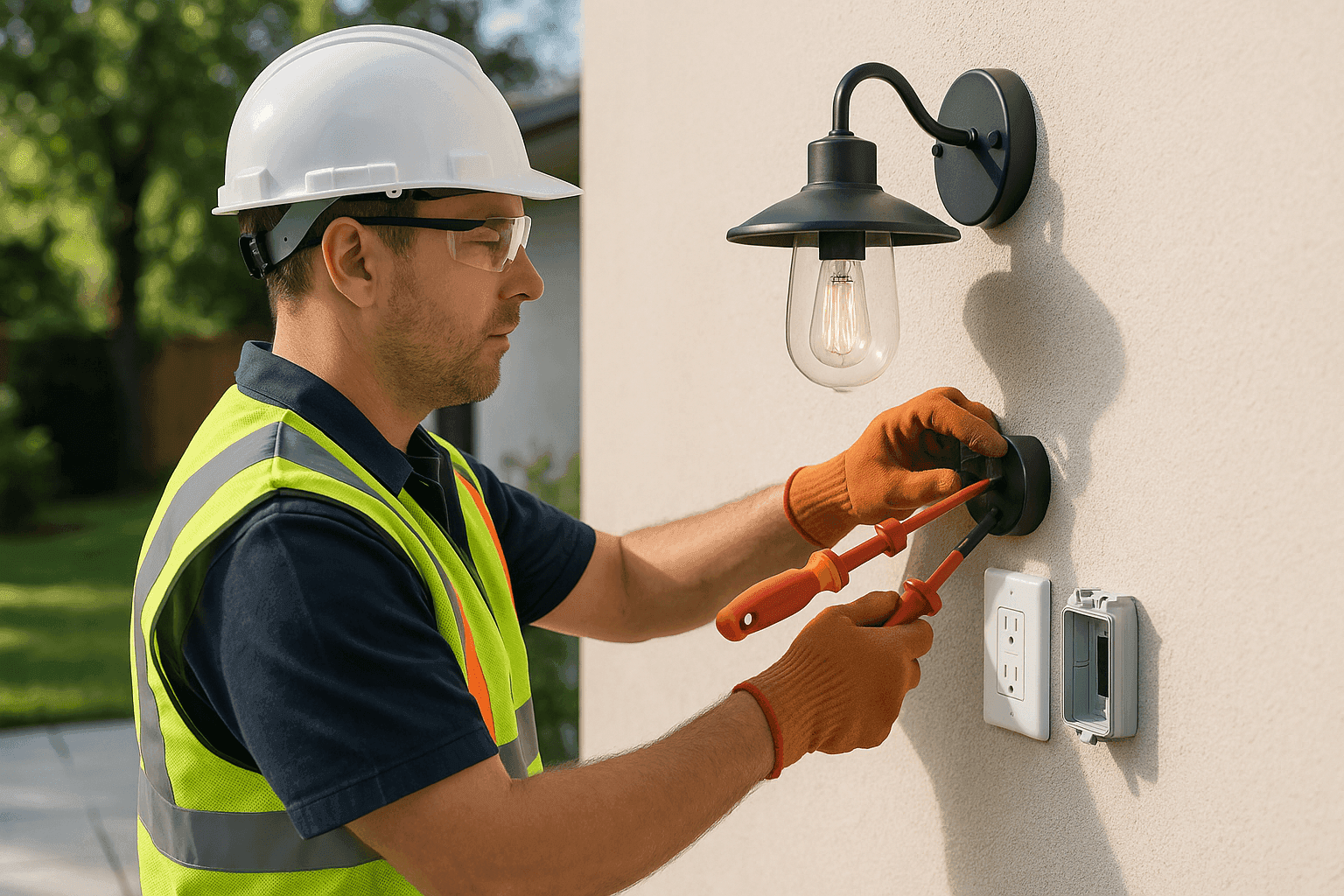 How to Safely Install Outdoor Lighting & Outlets